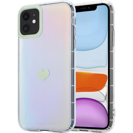 iPhone 11 hoesje met groen hartje