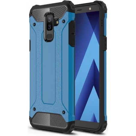 Samsung Galaxy A6 Plus Hybride Hoesje Blauw