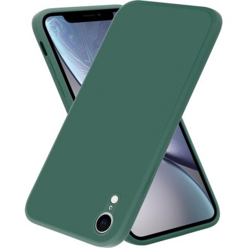iPhone Xr vierkante silicone case - donkergroen
