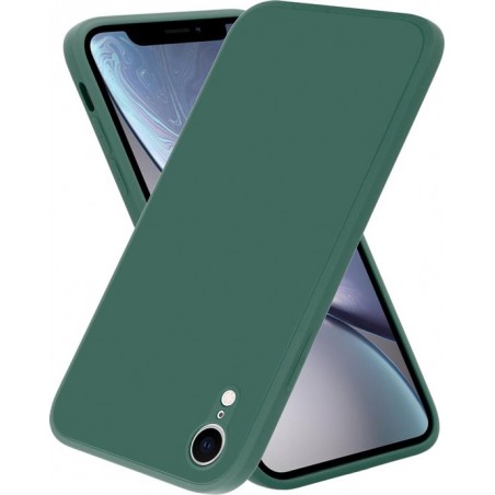 iPhone Xr vierkante silicone case - donkergroen