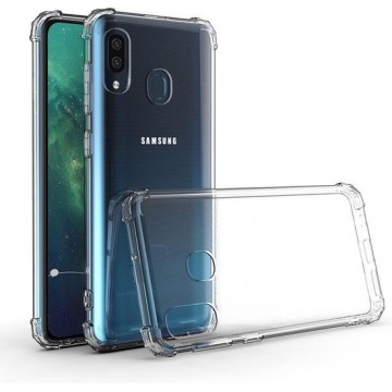 Samsung Galaxy A40 Hoesje Schokbestendig Transparant / doorzichtig met EXTRA STEVIGE HOEKEN  voor nog betere bescherming