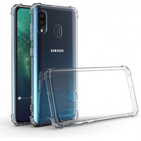 Samsung Galaxy A40 Hoesje Schokbestendig Transparant / doorzichtig met EXTRA STEVIGE HOEKEN  voor nog betere bescherming