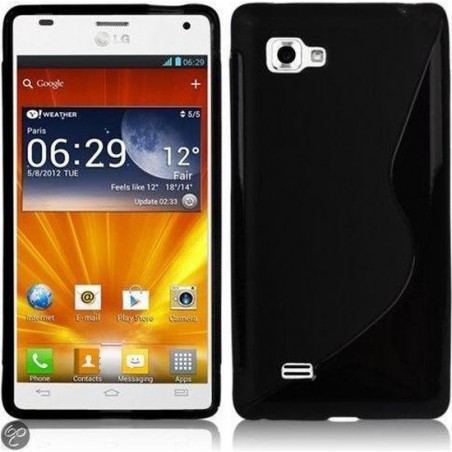 Comutter Silicone case hoesje LG P880 Optimus 4X HD zwart