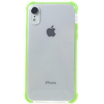 iPhone Xr bumper case TPU + acryl - transparant groen
