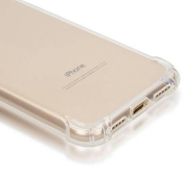 Transparant tpu siliconen case backcover hoesje voor iPhone 8 Plus (verstevigde randen)