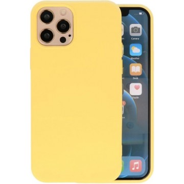 Fashion Color Backcover Hoesje voor iPhone 12 Pro Max - Geel