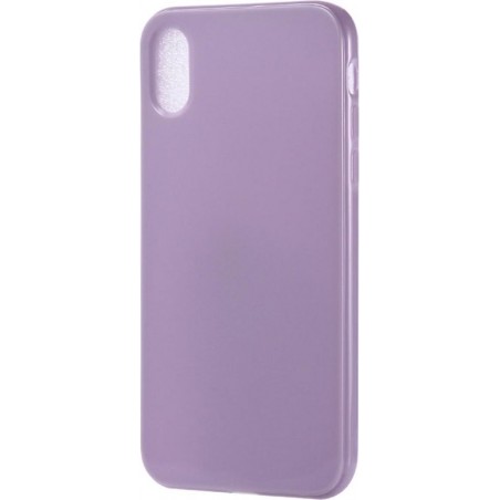 Mobigear Softcase Candy Color Hoesje Licht Paars voor Apple iPhone X / Xs