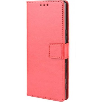 Motorola Moto G9 Play & E7 Plus Hoesje Rood - Portemonnee Book Case - Kaarthouder & Magneetlipje