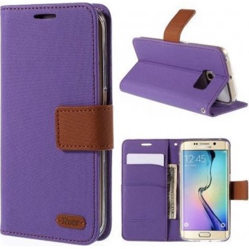 Roar Samsung Galaxy S7 Hoesje Wallet case hoesje Denim paars