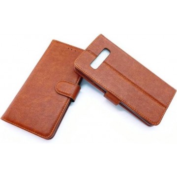 Samsung  Galaxy S10 Bruine Portemonnee Wallet Case -TPU  hoesje met pasjes Flip Cover - Boek  beschermend Telefoonhoesje