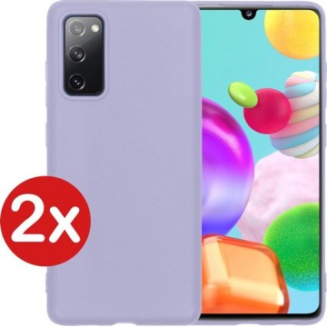 Samsung A41 Hoesje - Samsung Galaxy A41 Hoesje Case - Samsung A41 Cover Lila - 2 PACK