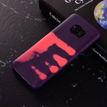 Thermo hoesje Samsung galaxy S8 paars wordt roze bij warmte