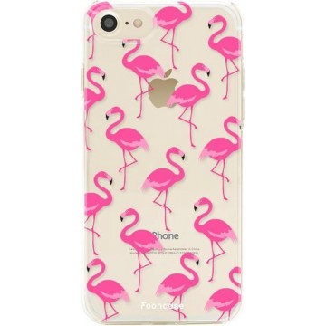 FOONCASE iPhone SE (2020) hoesje TPU Soft Case - Back Cover - Flamingo
