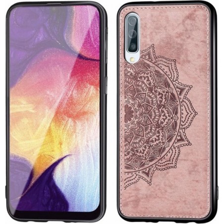 Samsung Galaxy A50 magnetische Backcover - Roze - voor Autohouder