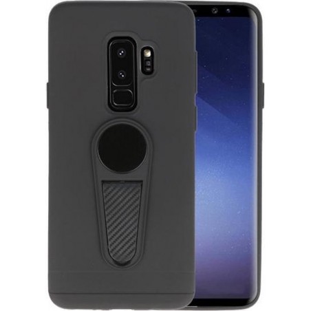 Zwart Magneet Stand Case hoesje voor Samsung Galaxy S9 Plus