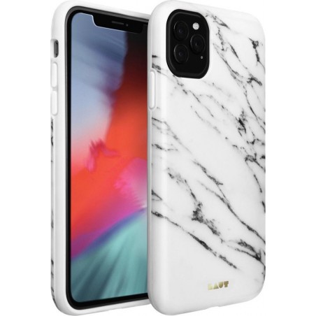 LAUT - iPhone 11 Pro Max Hoesje - Back Case HUEX Marble Wit