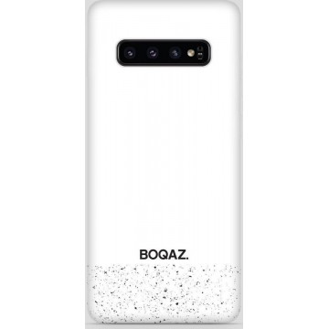 BOQAZ. Samsung Galaxy S10 Plus hoesje - hoesje wit grunge street urban