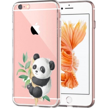 Apple Iphone 6 / 6S Siliconen telefoonhoesje transparant Panda