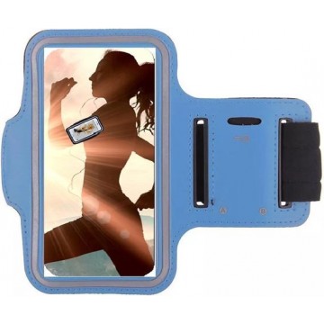 iPhone 12 Mini Hoesje - Sportband Hoesje - Sport Armband Case Hardloopband Turquoise