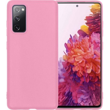 Samsung S20 FE Hoesje Back Cover Siliconen Case Hoes - Licht Roze