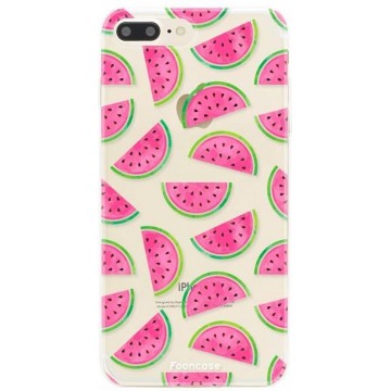 FOONCASE iPhone 8 Plus hoesje TPU Soft Case - Back Cover - Watermeloen