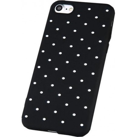 iPhone X Xs Hoesje Zwart Polkadots Telefoonhoesje