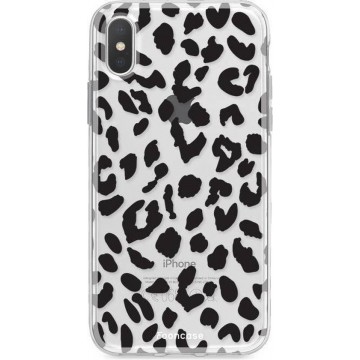 FOONCASE iPhone X hoesje TPU Soft Case - Back Cover - Luipaard / Leopard print