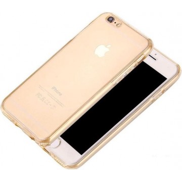 Apple iPhone 8 Book Case | iPhone 7 | iPhone SE 2020 | 360 Graden Bescherming | Voor- en Achterkant | Siliconen Hoesje | Goud