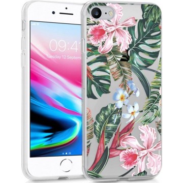 iMoshion Design voor de iPhone SE (2020) / 8 / 7 / 6s hoesje - Jungle - Groen / Roze