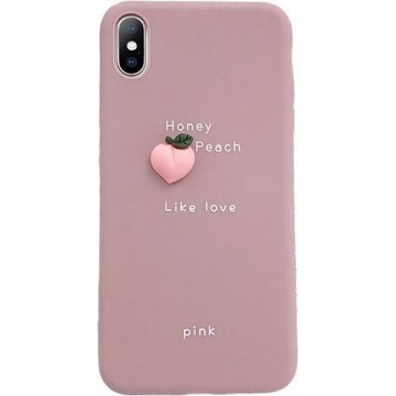 iPhone XR hoesje perzik roze - iPhone case - telefoonhoesje voor de iPhone