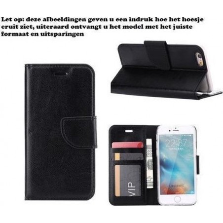 Xssive Hoesje voor Alcatel Idol 3 5,5 inch - Book Case - Zwart - geschikt voor 3 pasjes