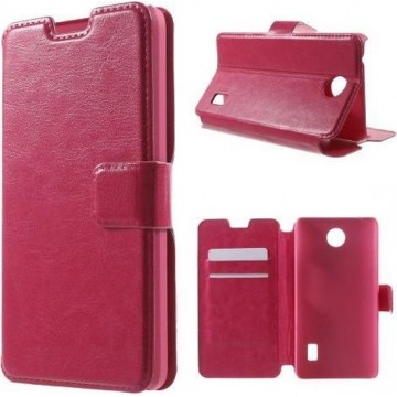 Ultra slim wallet hoesje Huawei Y635 roze