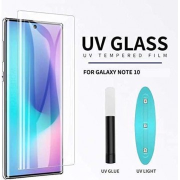 UV lichtbestraling Tempered Glass Screenprotector Samsung Galaxy Note 10