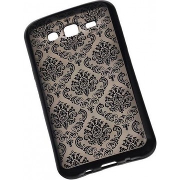 Zwart Brocant TPU back case cover hoesje voor Samsung Galaxy J5 (2016)