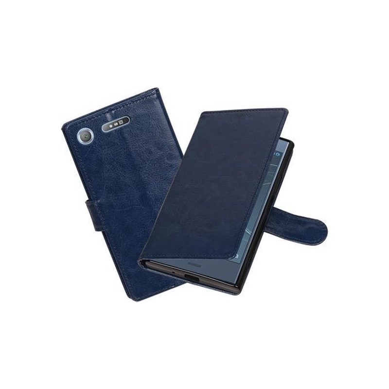 BestCases - Donker Blauw Portemonnee booktype hoesje Sony Xperia XZ1