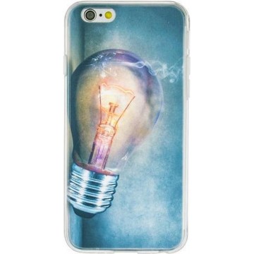 GadgetBay Gloeilamp iPhone 6 6s TPU case cover - Industrieel Lightbulb hoesje