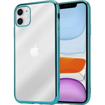 Metallic bumper case iPhone 12 - 6.1 inch - groen