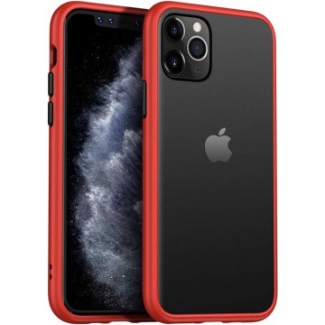 Apple iPhone 11 Pro Armor Back cover - Rood - Shockproof - Hybrid Transparant PC Hard