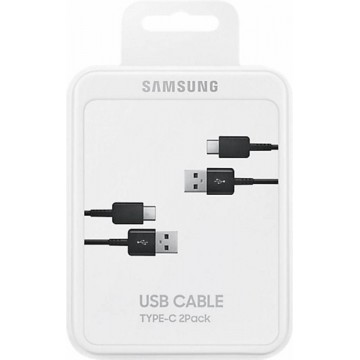 Samsung USB 2.0 + USB C kabel - 1,5 m - Zwart - duopack