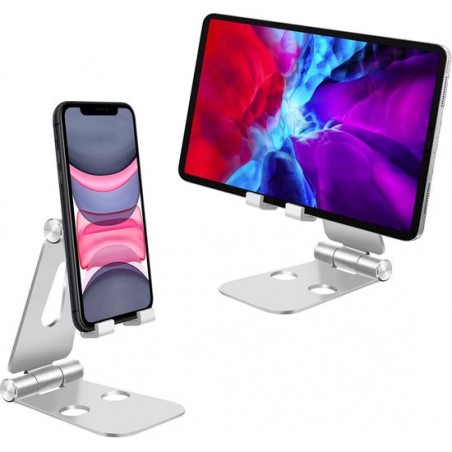 Telefoonhouder Bureau En Tablet Houder Telefoon Standaard - Zilver