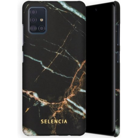 Selencia Maya Fashion Backcover Samsung Galaxy A51 hoesje - Marble Black