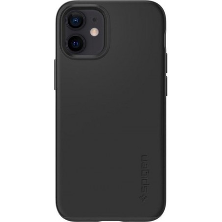 Spigen - iPhone 12 mini Hoesje - Back Case Thin Fit Zwart