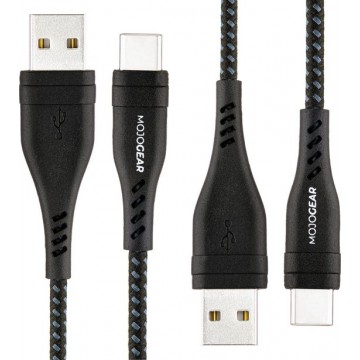 2x MOJOGEAR USB-C naar USB kabel Extra Sterk – 1,5 meter [DUOPACK]