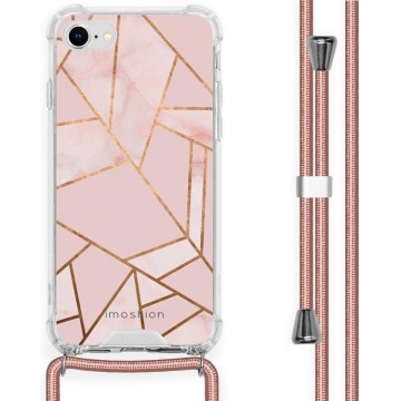 iMoshion Design hoesje met koord voor de iPhone SE (2020) / 8 / 7 - Grafisch Koper - Roze