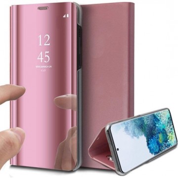 Samsung S20 Plus Hoesje - Samsung Galaxy S20 Plus Hoesje Book Case Spiegel - Roségoud