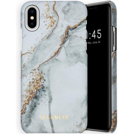 Selencia Maya Fashion Backcover iPhone Xs / X hoesje - Marble Stone