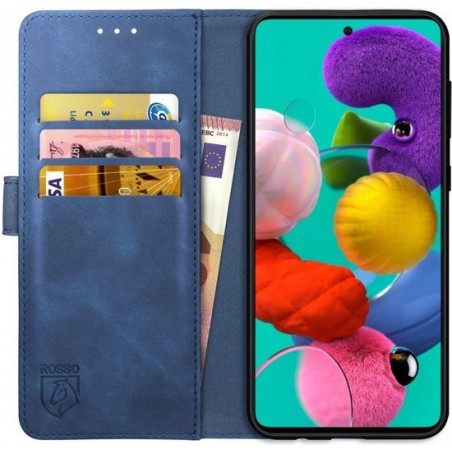 Rosso Element Samsung Galaxy A71 Hoesje Book Cover Blauw