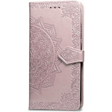 Apple iPhone 7 - 8 Bookcase - Oud Roze - Bloemen - Portemonnee Hoesje