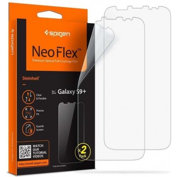 Samsung Galaxy S9 Plus Screenprotector Spigen Neo Flex HD (2 Pack)