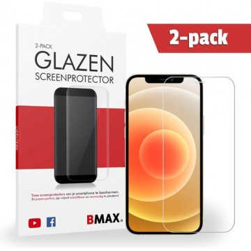 2-pack BMAX Apple iPhone 12 Mini Screenprotector van gehard glas / Beschermglas / Tempered Glass / Glasplaatje
